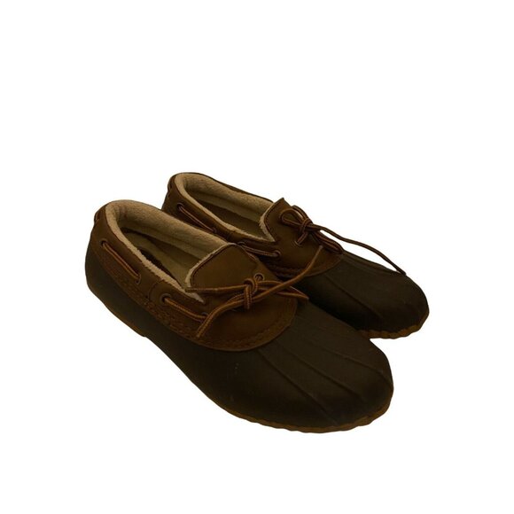 #3755 JBU GWEN WOMEN'S 8M TAN & BROWN LOW DUCK SHOES RAIN WEATHER READY - Picture 10 of 10
